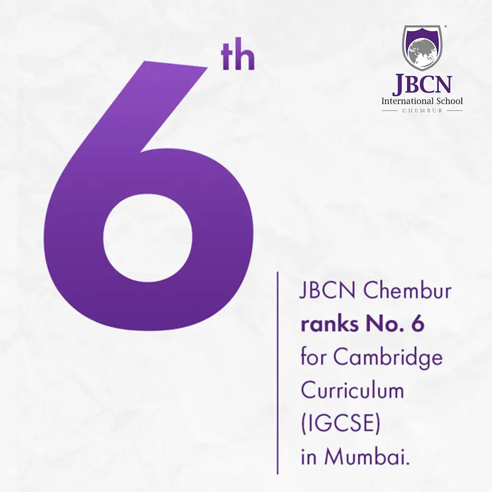 JBCN International School Chembur Ranked No. 6 IGCSE School in Mumbai
