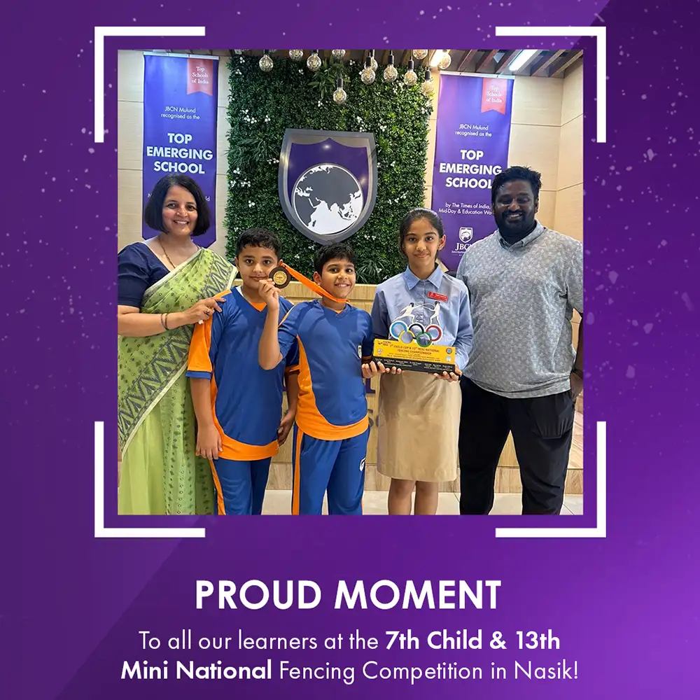 JBCN International School Mulund learners celebrate achievements at the 7th Child and 13th Mini National Fencing Competition in Nashik