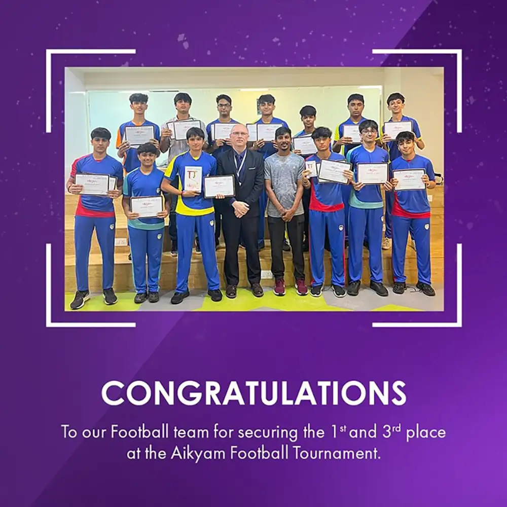 Our football stars lit up the Aikyam Football Tournament, seizing 1st and 3rd place!