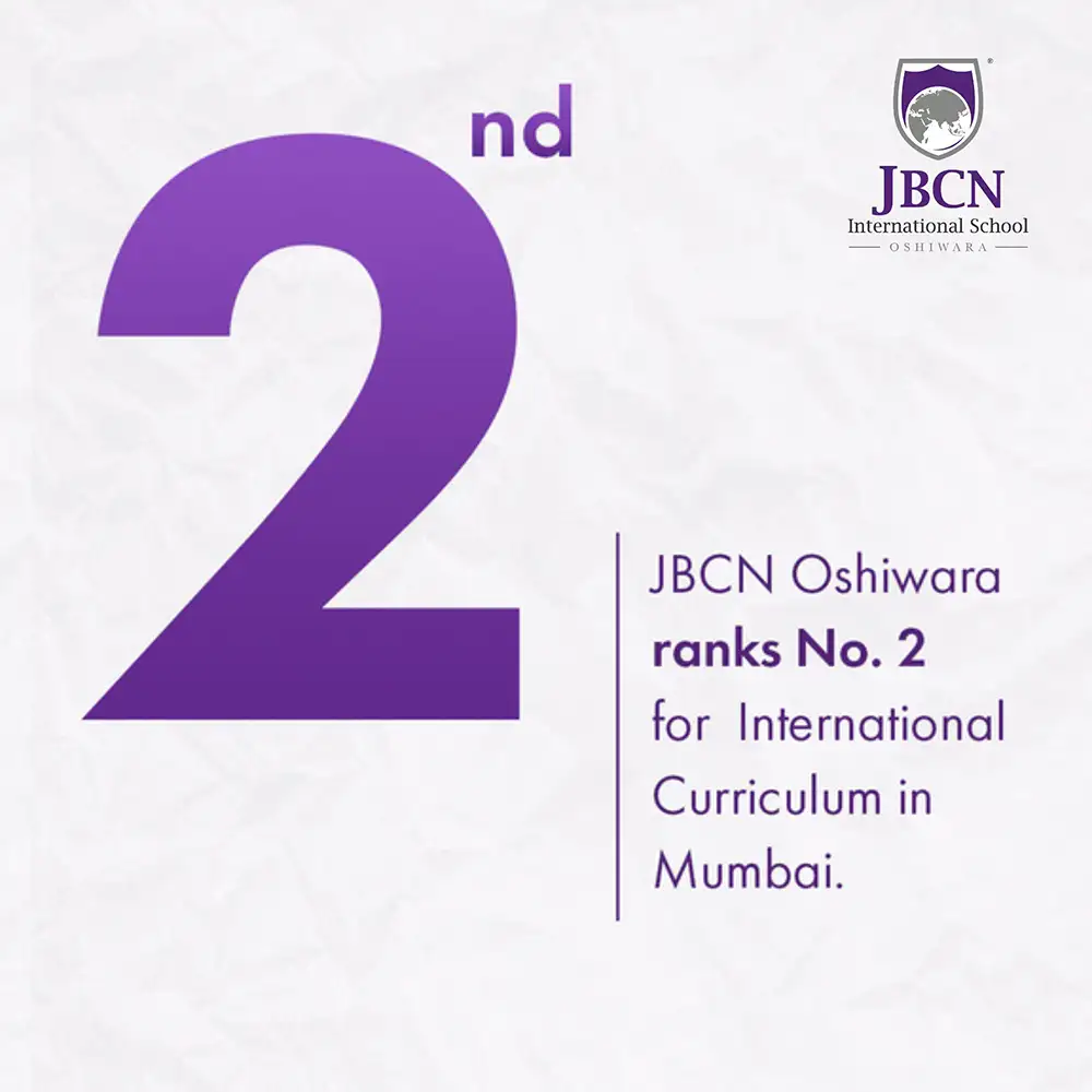 JBCN International School Oshiwara ranked No. 2 School in International Curriculum School in Mumbai