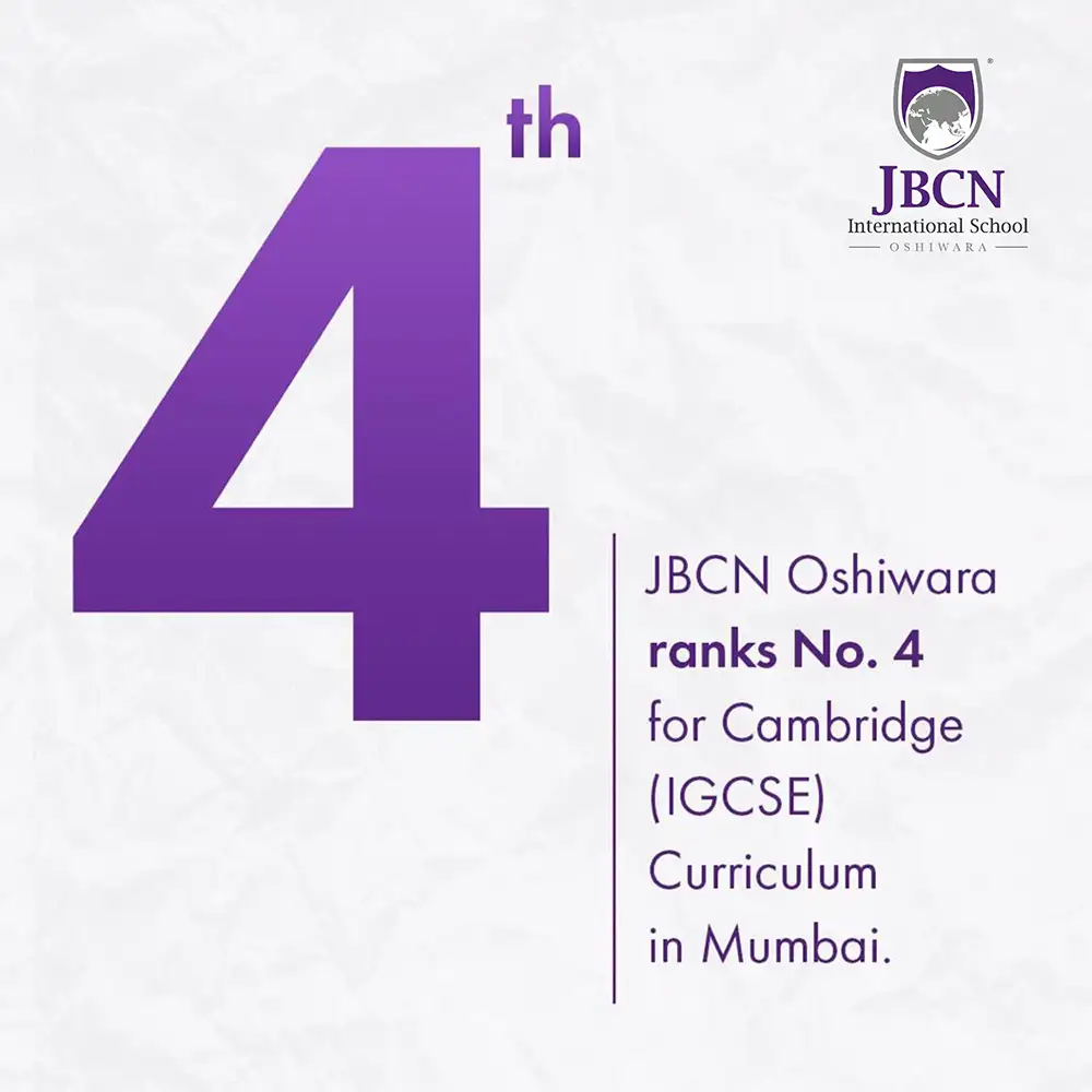 JBCN International School Oshiwara ranked No. 4 IGCSE School in Mumbai