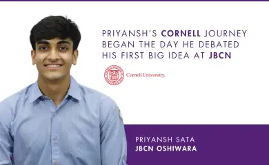 JBCN Oshiwara Priyansh's Cornell University Journey