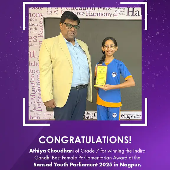 Athiya Choudhari wins Indira Gandhi Best Female Parliamentarian Award at Sansad Youth Parliament 2025
