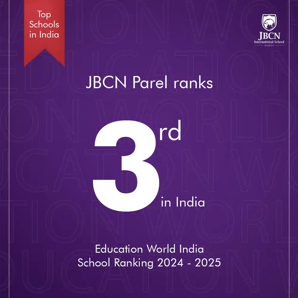 Recognised as the 3rd Best International School in India, Maharashtra, and Mumbai - Education World