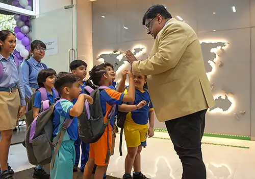 JBCN Parel Principal interacting with learners