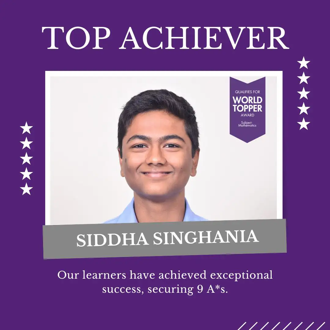 SIDDHA SINGHANIA JBCN Parel IGCSE Toppers